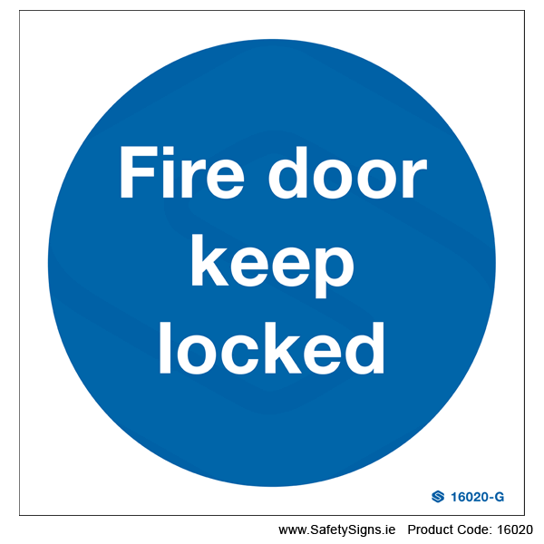 Fire Door Keep Locked - 16020