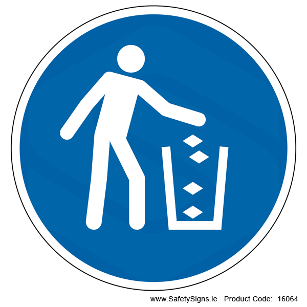 Use Litter Bin (Circular) - 16064
