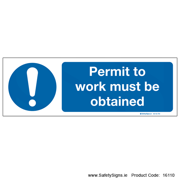 Permit to Work - 16110