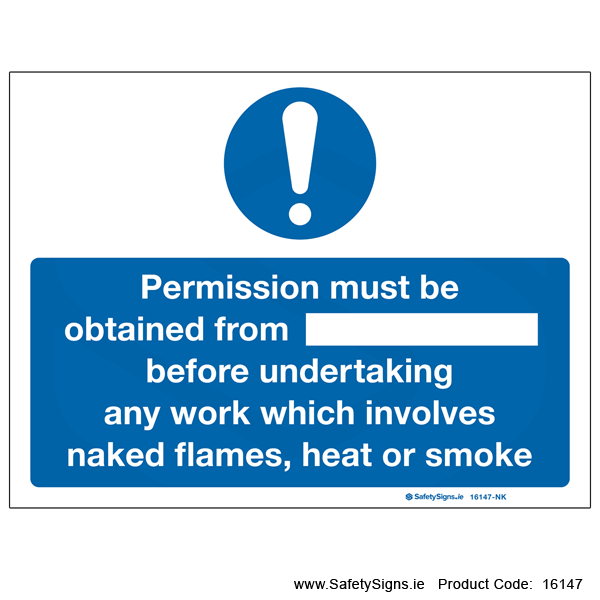 Permission must be obtained - 16147