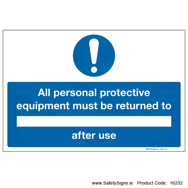 PPE must be Returned - 16232