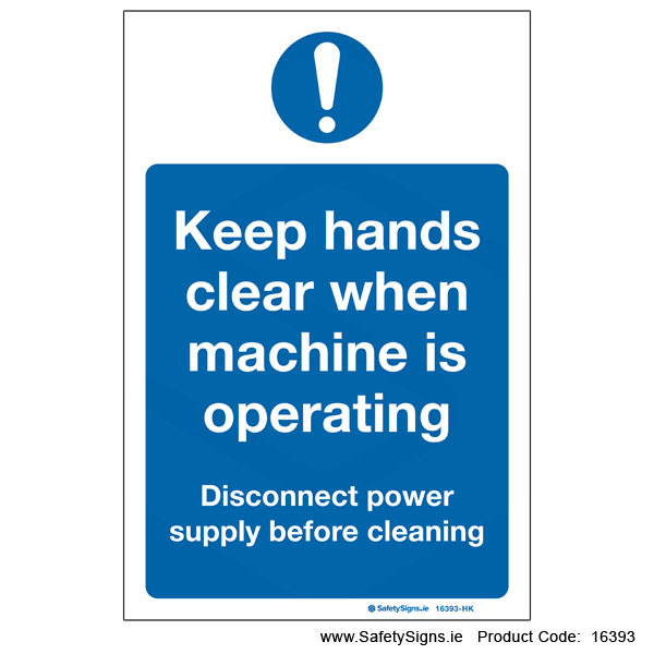 Keep Hands Clear - 16393
