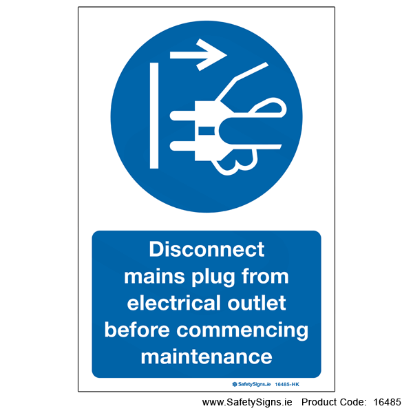 Disconnect Mains Plug - 16485
