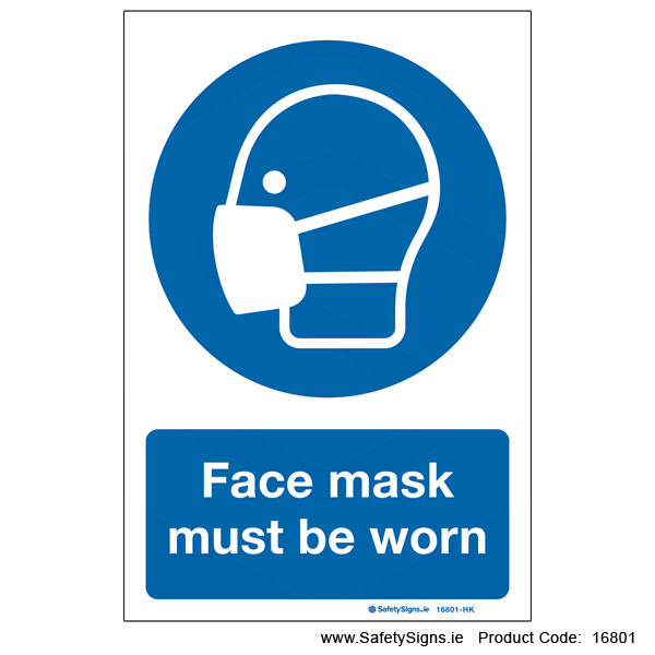 Face Mask must be Worn - 16801