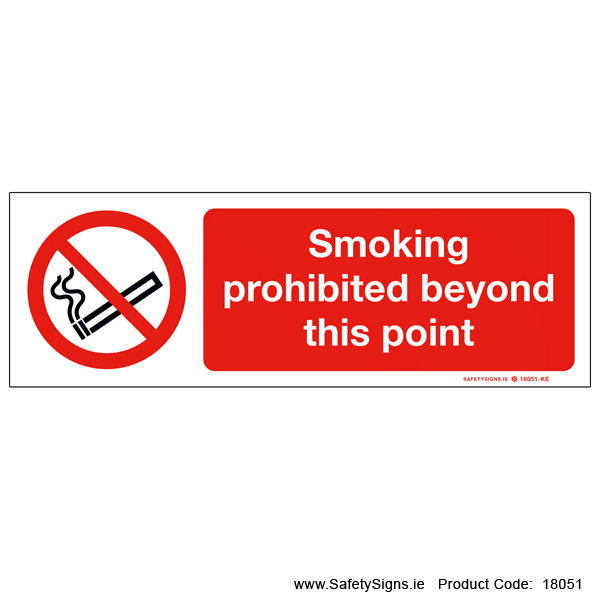 Smoking Prohibited Beyond this Point - 18051