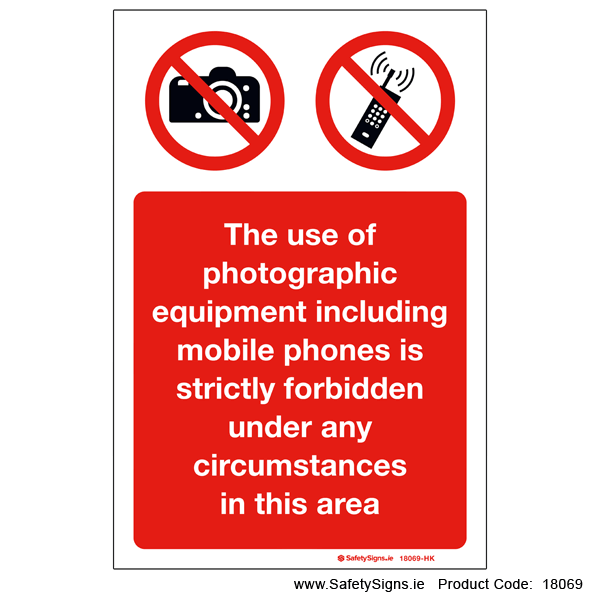 No Photographic Equipment - 18069