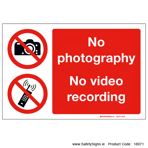 No Photography - 18071