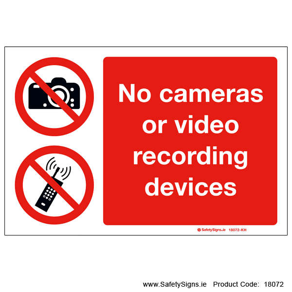 No Cameras - 18072