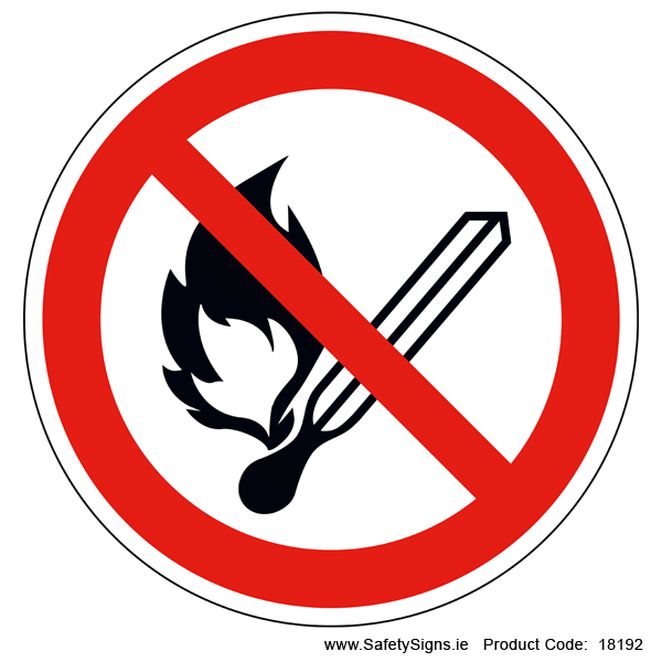 No Smoking or Naked Lights - (Circular) - 18192