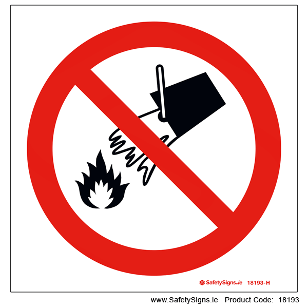 Do not Extinguish with Water - 18193