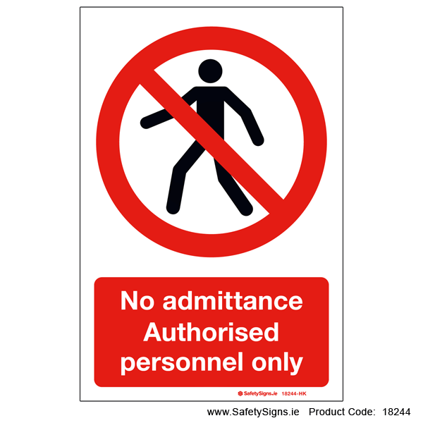 No Admittance - 18244