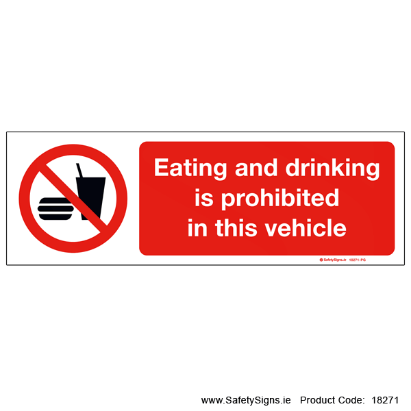 Eating and Drinking Prohibited - 18271