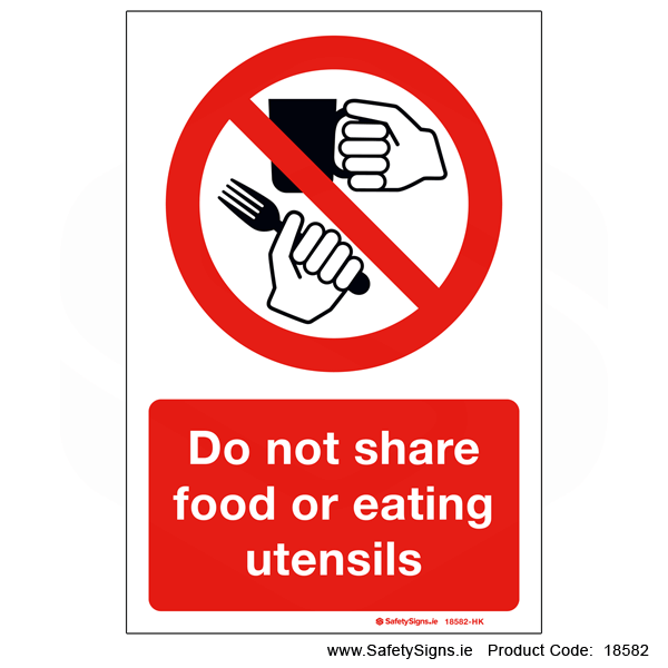 Do not Share Food or Eating Utensils - 18582