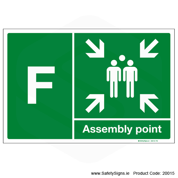 Fire Assembly Point SG302 - Letters F to J