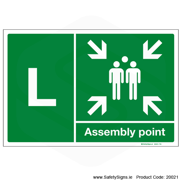 Fire Assembly Point SG302 - Letters K to O