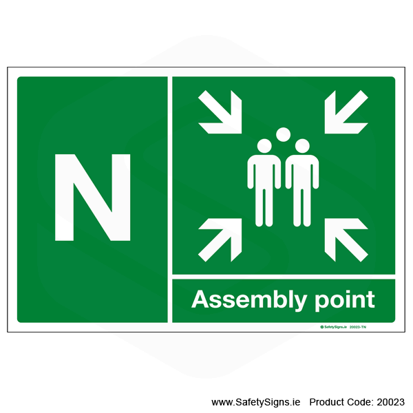 Fire Assembly Point SG302 - Letters K to O