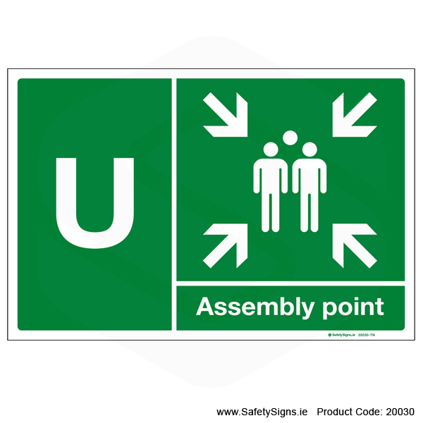 Fire Assembly Point SG302 - Letters U to Z