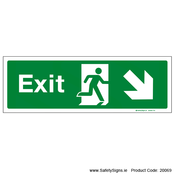 Exit SG103 Arrow Down Right - 20069
