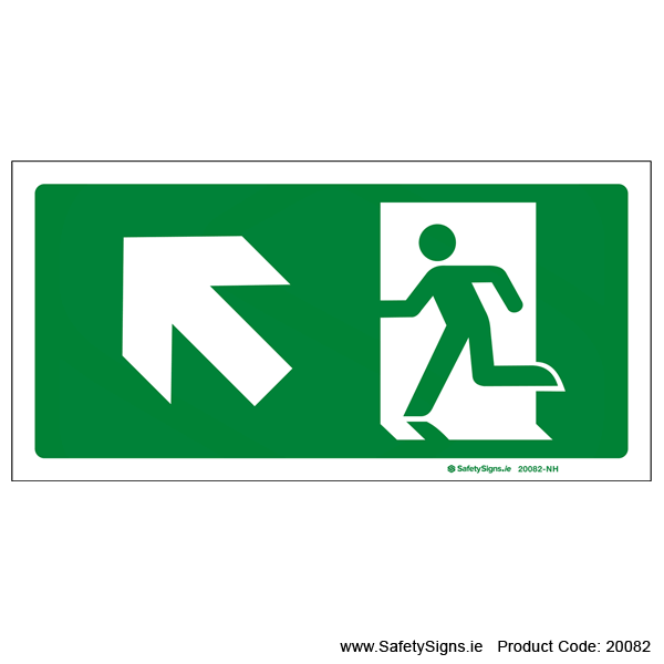 Emergency Exit SG106 Arrow Up Left - 20082