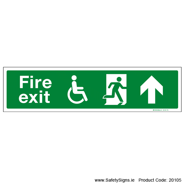 Fire Exit SG109 Arrow Up - 20105
