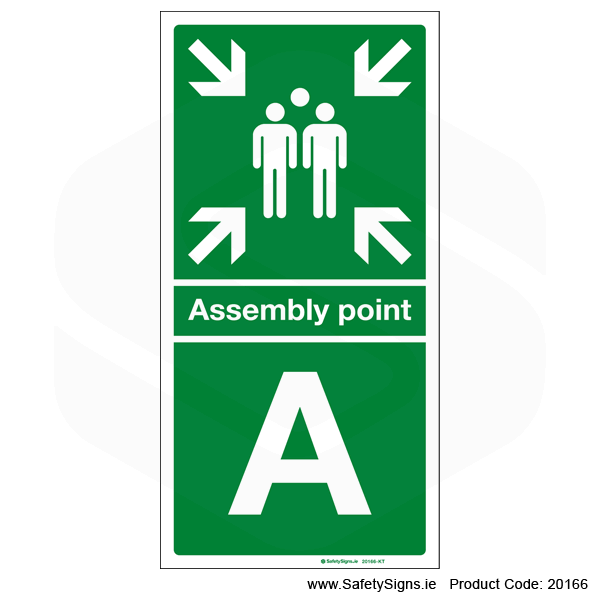 Fire Assembly Point SG304 - Letters A to E