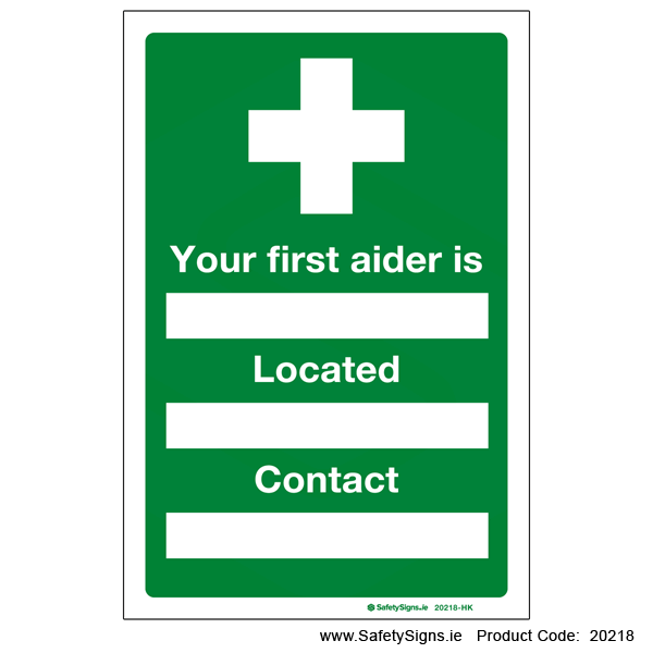 First Aider Location - 20218