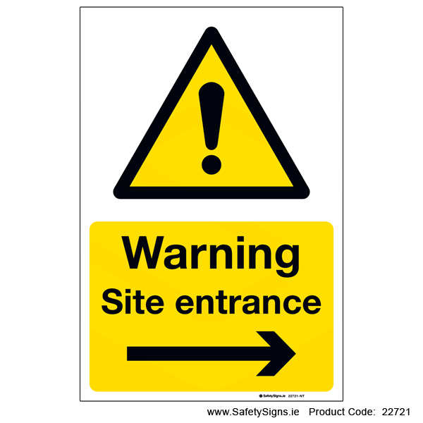 Site Entrance - Right Arrow - 22721