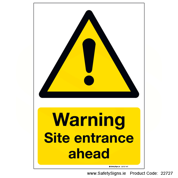 Site Entrance Ahead - 22727