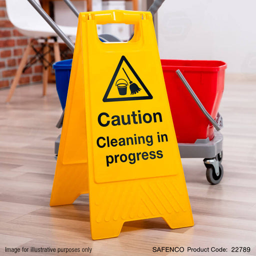 Cleaning in progress floor sign