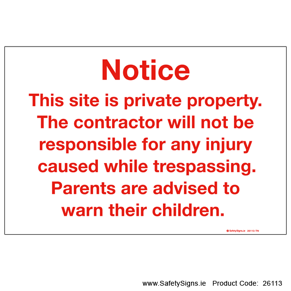 Private Property - 26113