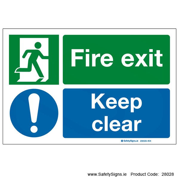 Fire Exit Keep Clear - 28028