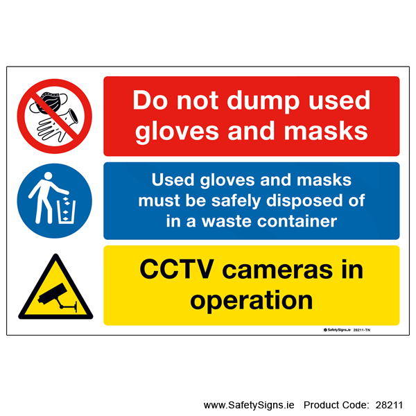 Do not Dump used Gloves and Masks - 28211