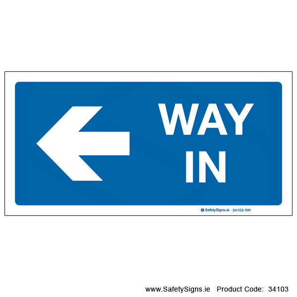 Way In - Arrow Left - 34103