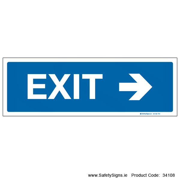 Exit - Arrow Right - 34108