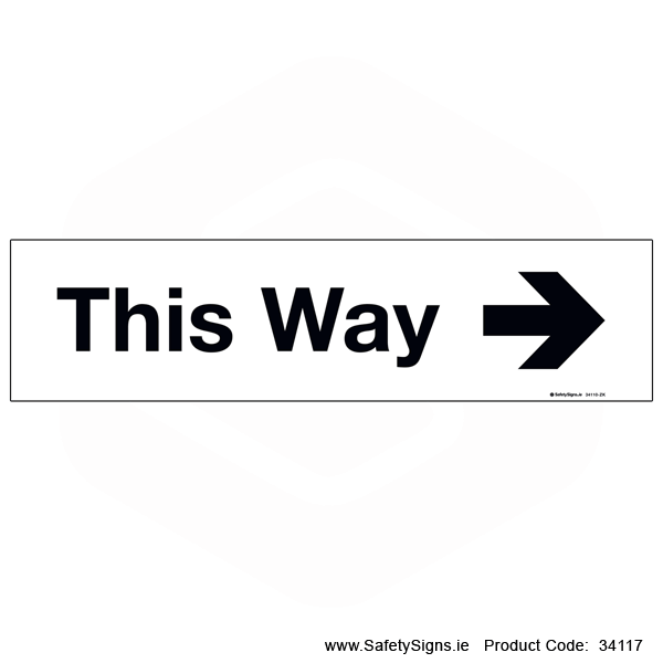 This Way - Arrow Right - 34117