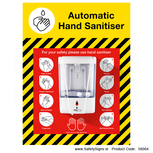 Hand Sanitiser - Panel with Dispenser - 58004