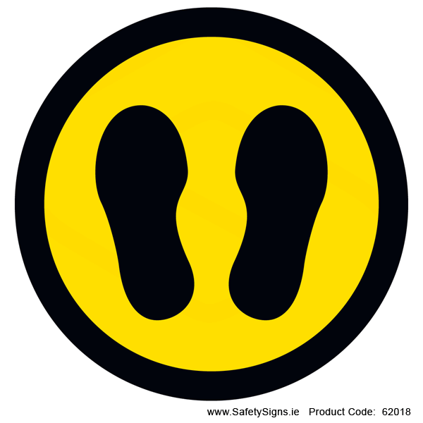 Stand Here - FloorSign (Circular) - 62018