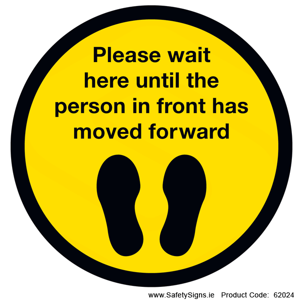 Please Wait - FloorSign (Circular) - 62024
