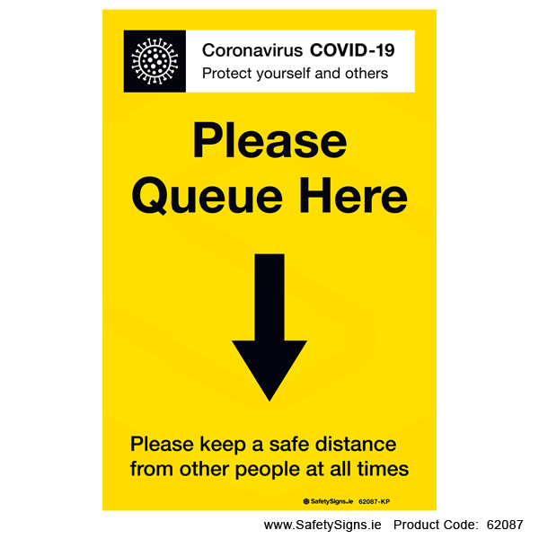 Covid-19 Please Queue Here - 62087
