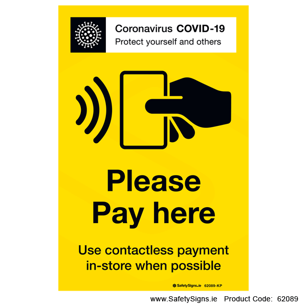 Covid-19 Please Pay Here - 62089