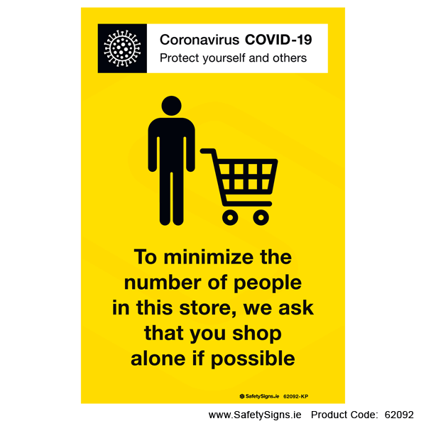 Covid-19 Shop Alone - 62092