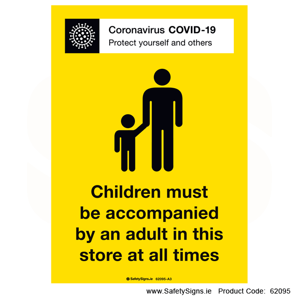 Covid-19 Children must be Accompanied - 62095