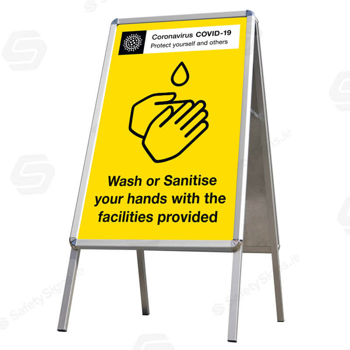 Covid-19 Wash or Santise Hands - A-Master - 62096