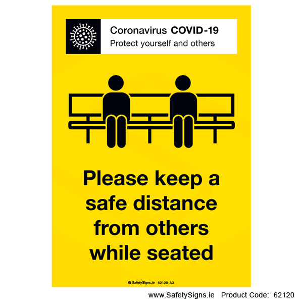 Covid-19 Keep Safe Distance while Seated - 62120