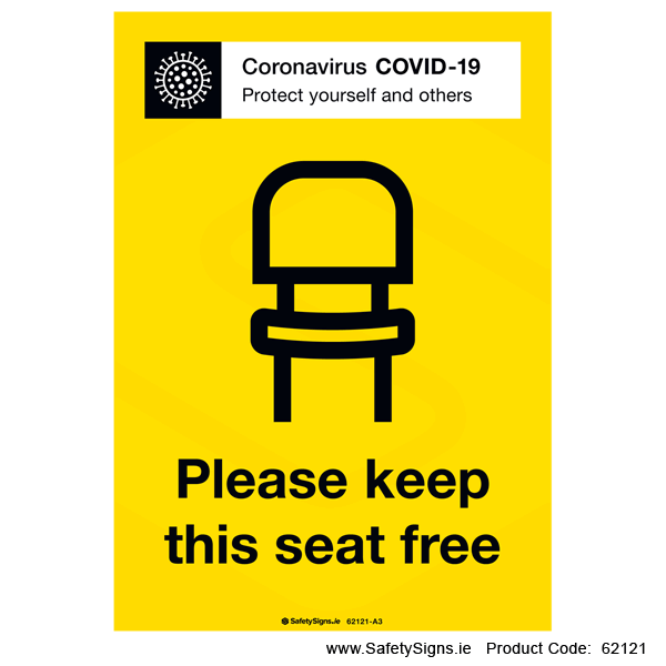 Covid-19 Keep this Seat Free - 62121