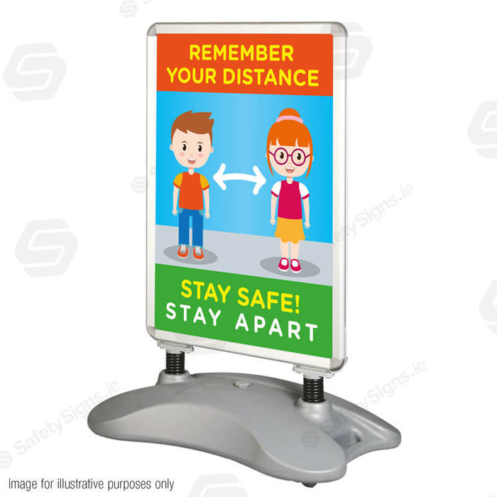 Social Distancing - Kids - A1 Windmaster Stand - 62163