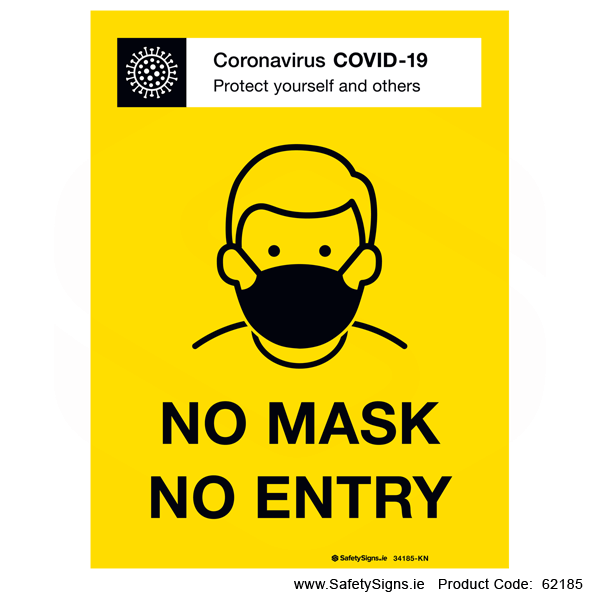 Covid-19 No Mask No Entry - 62185
