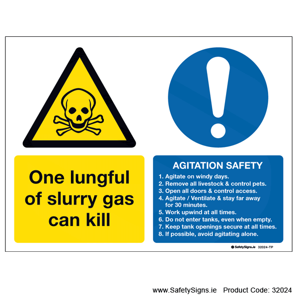 Farm Agitation Safety Sign