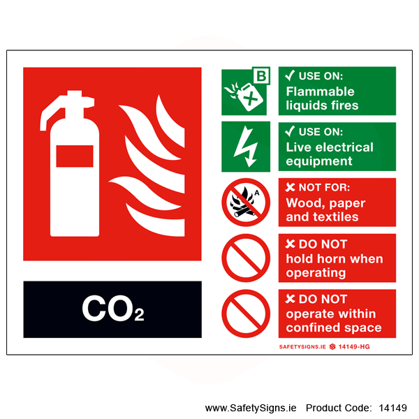 Fire Extinguisher SG16 CO2 - 14149