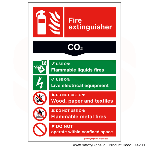 Fire Extinguisher SG15 CO2 - 14209